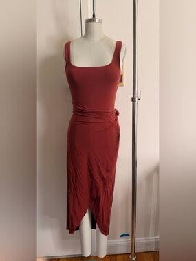 Aritzia: Wilfred Brick Red Tank Dress